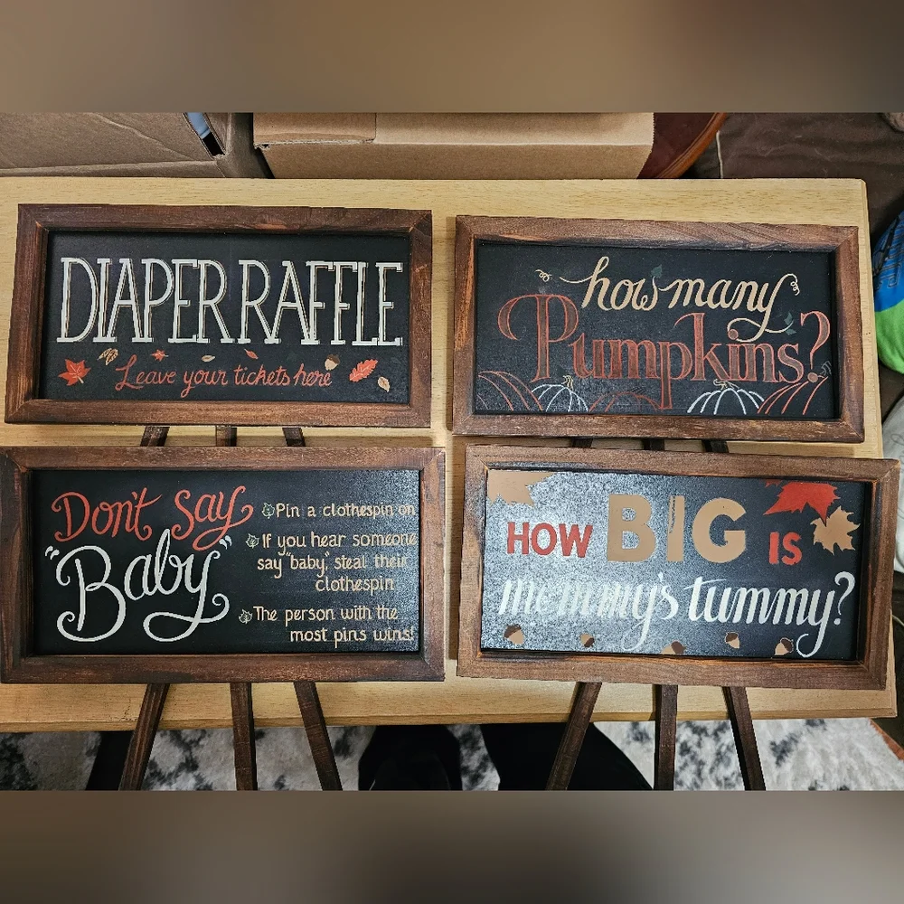 Handmade Baby Shower Signs